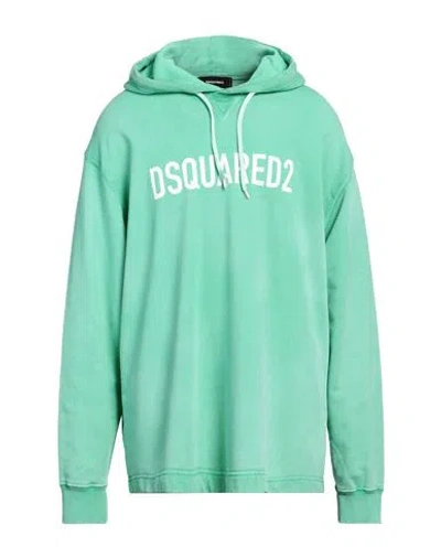 Dsquared2 Man Sweatshirt Military Green Size Xl Cotton