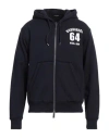 Dsquared2 Man Sweatshirt Navy Blue Size L Cotton In Navy Blue