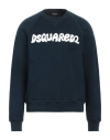 Dsquared2 Logo Printed Crewneck Sweatshirt In Navy Blue