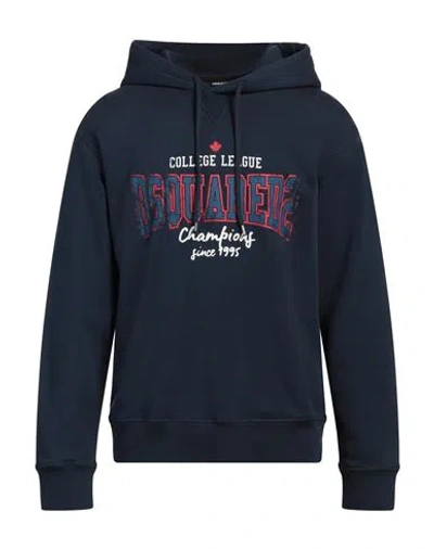 Dsquared2 Man Sweatshirt Navy Size L Cotton