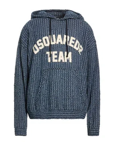 Dsquared2 Man Sweatshirt Navy Size L Cotton In Blue
