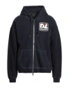 Dsquared2 Man Sweatshirt Navy Blue Size Xxl Cotton In Navy Blue