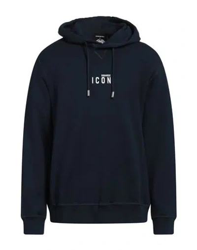 Dsquared2 Man Sweatshirt Navy Size Xl Cotton