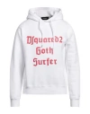 Dsquared2 Man Sweatshirt Off White Size L Cotton, Elastane