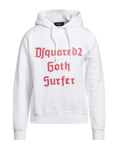 Dsquared2 Man Sweatshirt Off White Size L Cotton, Elastane