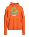 Dsquared2 Man Sweatshirt Orange Size L Cotton, Elastane