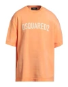 Dsquared2 Man Sweatshirt Orange Size L Cotton