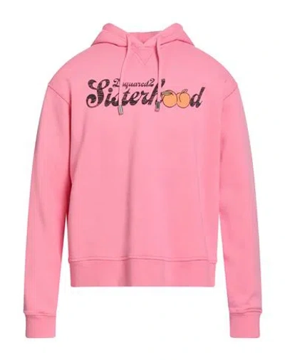 Dsquared2 Man Sweatshirt Pink Size L Cotton