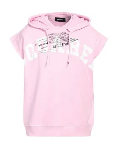 Dsquared2 Man Sweatshirt Pink Size M Cotton, Elastane
