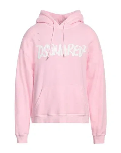 Dsquared2 Man Sweatshirt Pink Size S Cotton, Elastane