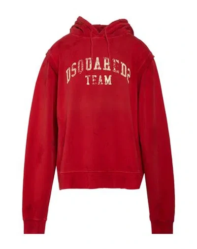 Dsquared2 Man Sweatshirt Red Size L Cotton