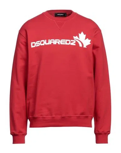 Dsquared2 Man Sweatshirt Red Size L Cotton
