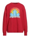 Dsquared2 Man Sweatshirt Red Size L Cotton, Elastane In Red