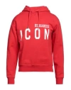 Dsquared2 Man Sweatshirt Red Size L Cotton, Elastane