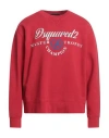 Dsquared2 Man Sweatshirt Red Size L Cotton, Elastane