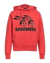 Dsquared2 Man Sweatshirt Coral Size L Cotton