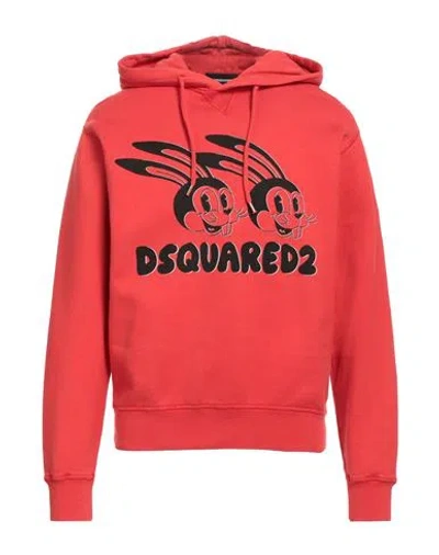 Dsquared2 Man Sweatshirt Red Size M Cotton