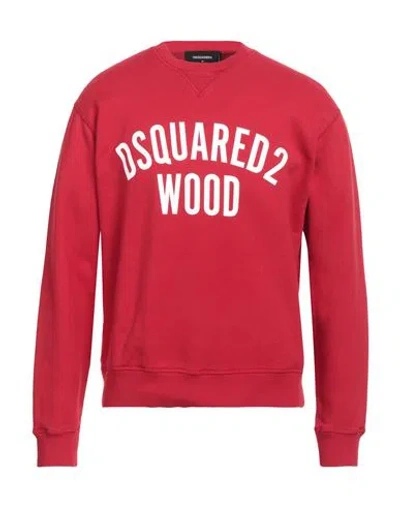 Dsquared2 Man Sweatshirt Red Size L Cotton