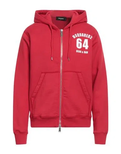 Dsquared2 Man Sweatshirt Red Size M Cotton In Red