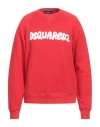 Dsquared2 Man Sweatshirt Red Size M Cotton, Elastane