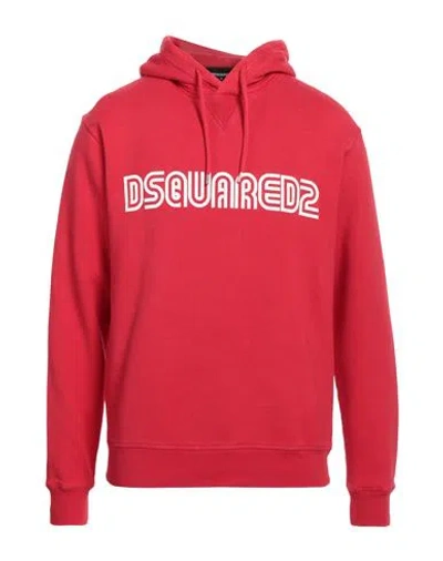 Dsquared2 Man Sweatshirt Red Size M Cotton, Elastane