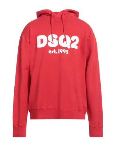 Dsquared2 Man Sweatshirt Red Size M Cotton, Elastane