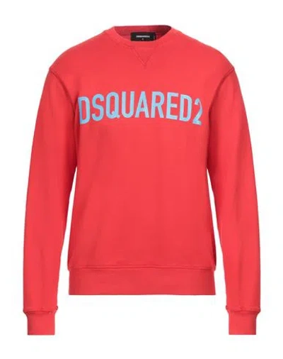 Dsquared2 Man Sweatshirt Red Size Xxxl Cotton