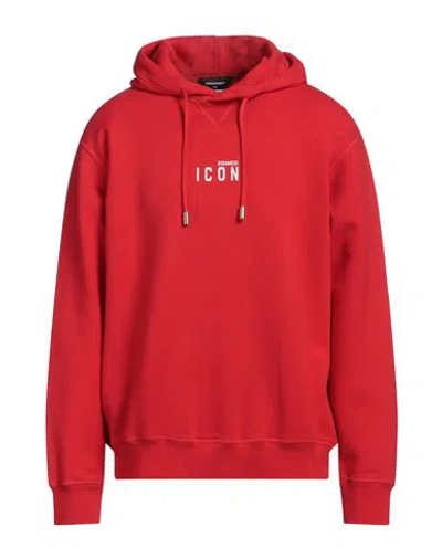 Dsquared2 Man Sweatshirt Red Size Xl Cotton