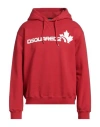 Dsquared2 Man Sweatshirt Red Size M Cotton, Elastane