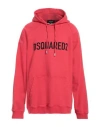 Dsquared2 Man Sweatshirt Red Size Xxxl Cotton, Lyocell, Elastane