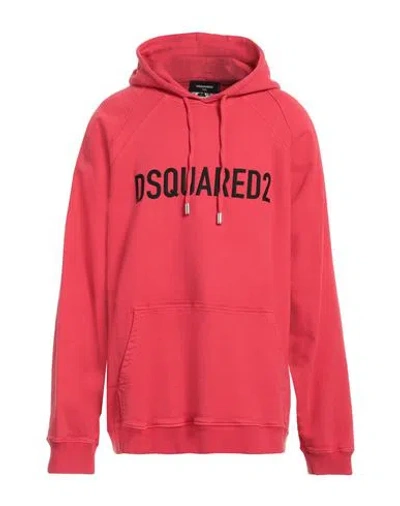 Dsquared2 Man Sweatshirt Red Size Xxxl Cotton, Lyocell, Elastane