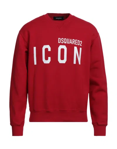 DSQUARED2 DSQUARED2 MAN SWEATSHIRT RED SIZE XXXL COTTON, ELASTANE