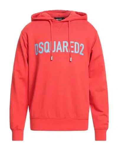 DSQUARED2 DSQUARED2 MAN SWEATSHIRT RED SIZE XXXL COTTON, ELASTANE