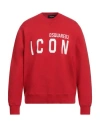 Dsquared2 Man Sweatshirt Tomato Red Size L Cotton, Elastane