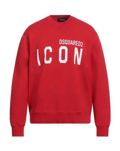 Dsquared2 Man Sweatshirt Tomato Red Size L Cotton, Elastane
