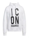 Dsquared2 'icon Squared' Cool Fit Hoodie With Logo Print In White