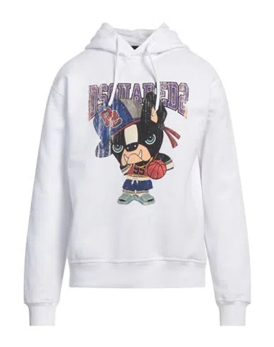 DSQUARED2 DSQUARED2 MAN SWEATSHIRT WHITE SIZE L COTTON