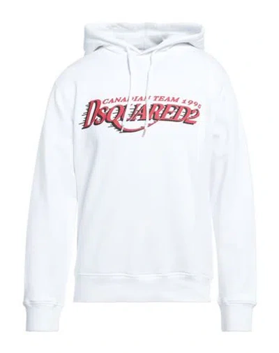 Dsquared2 Man Sweatshirt White Size L Cotton