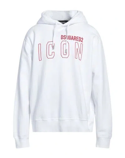 Dsquared2 Man Sweatshirt White Size L Cotton