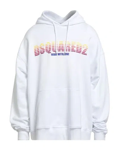 DSQUARED2 DSQUARED2 MAN SWEATSHIRT WHITE SIZE L COTTON