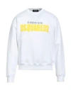 Dsquared2 Man Sweatshirt White Size L Cotton In White