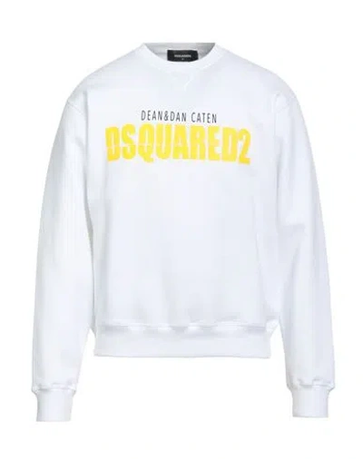 Dsquared2 Man Sweatshirt White Size L Cotton