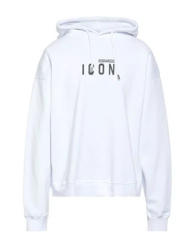Dsquared2 Man Sweatshirt White Size L Cotton