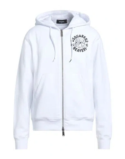 Dsquared2 Man Sweatshirt White Size L Cotton