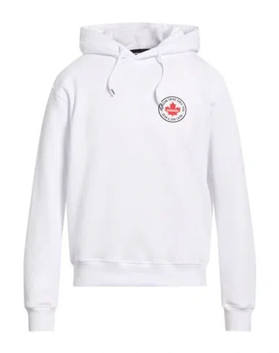 Dsquared2 Man Sweatshirt White Size L Cotton