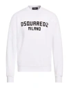 Dsquared2 Man Sweatshirt White Size L Cotton