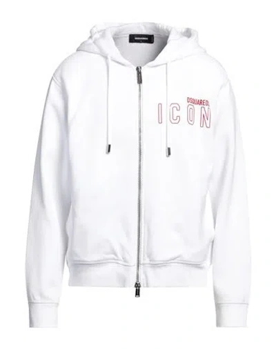 Dsquared2 Man Sweatshirt White Size L Cotton