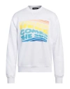 DSQUARED2 DSQUARED2 MAN SWEATSHIRT WHITE SIZE L COTTON, ELASTANE