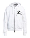 Dsquared2 Man Sweatshirt White Size L Cotton, Elastane