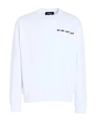 DSQUARED2 DSQUARED2 MAN SWEATSHIRT WHITE SIZE L COTTON, ELASTANE